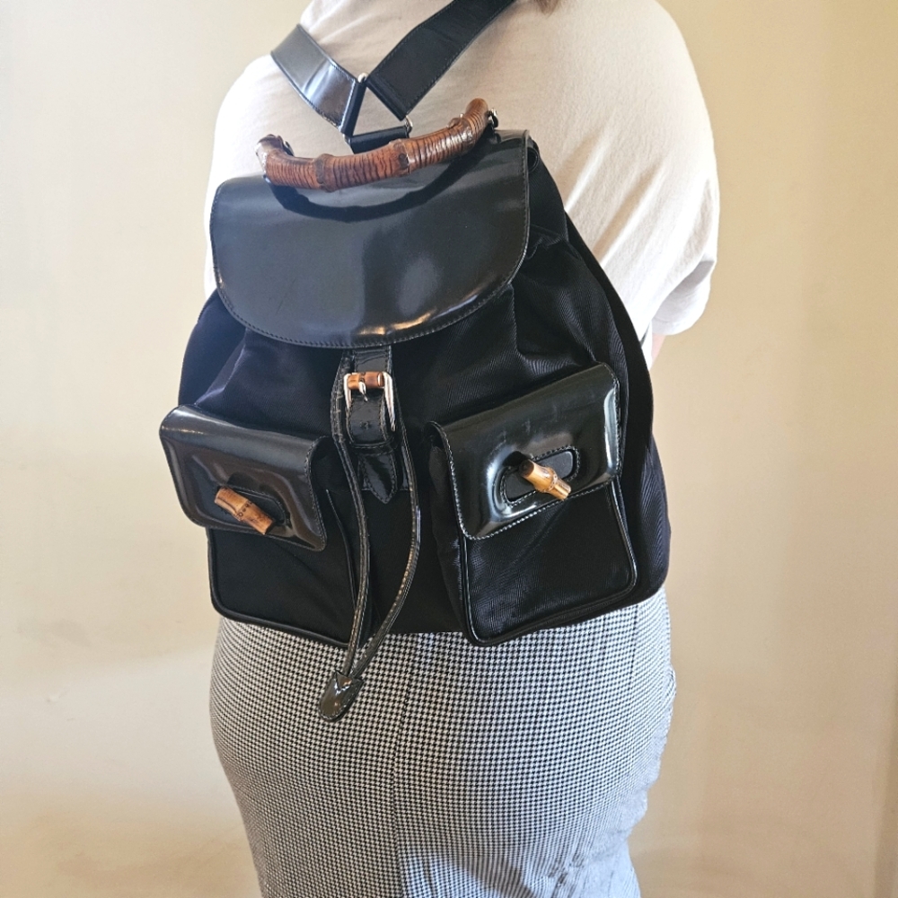 Authentic Gucci Bamboo Backpack